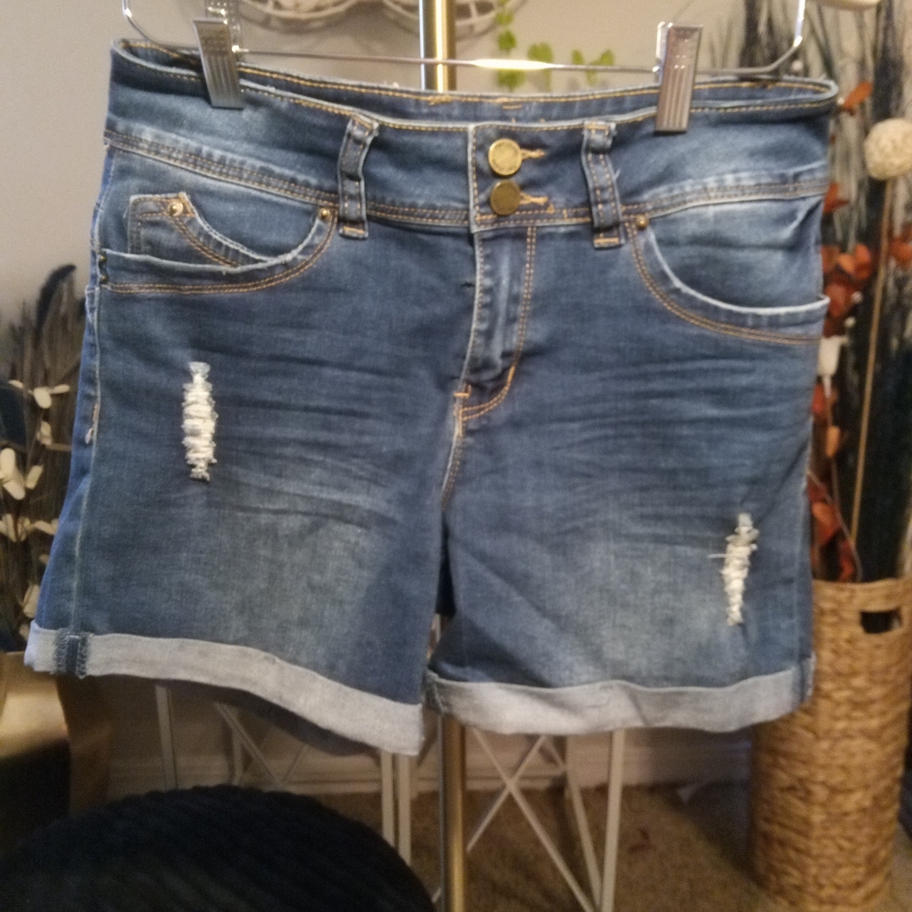 YMI Distressed Blue Jean Shorts